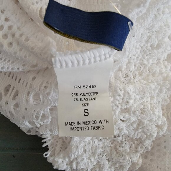 Polo Ralph Lauren Cotton Eyelet Ruffled Romper Swim Cover-Up Size Small - Picture 5 of 5